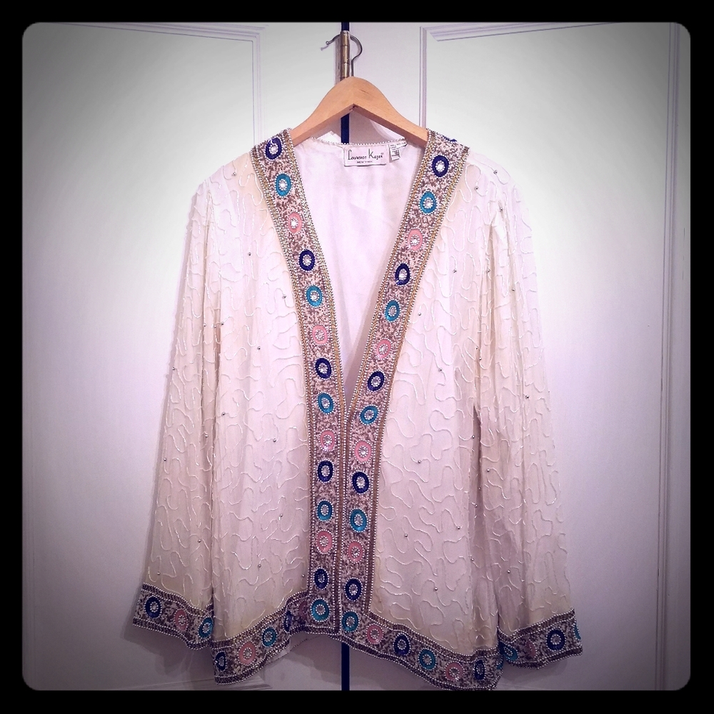 Laurence Kazar - New York - Silk beaded Jacket